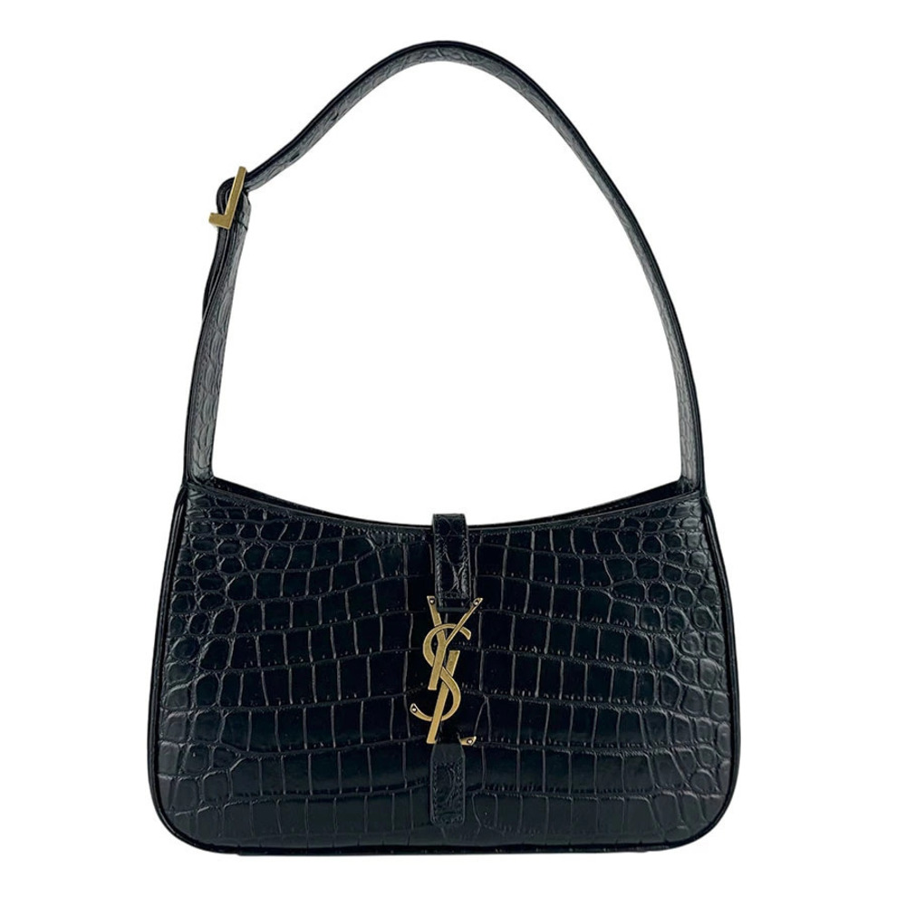 Saint Laurent handbag Le Sancassette leather black gold
